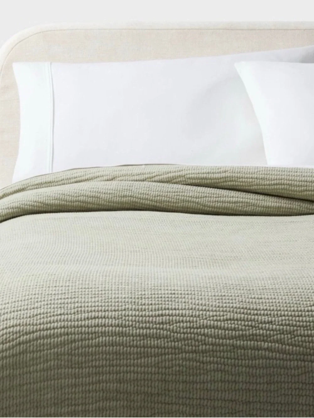Threshold Full/Queen Matelasse Gauze Quilt-Sage Green- BNWT